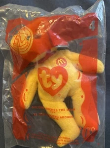 2004 TY Teenie Beanie Baby - McDonald's HMT - Golden Arches the Bear NEW - Picture 1 of 3
