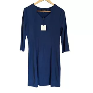 Vestido Ming Wang Azul Manga 3/4 Tejido Carrera Talla Xs Nuevo - Imagen 1 de 15