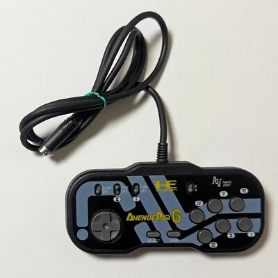 PC Engine Avenue Pad 6 PCE Controller NEC NAPD 1002 Grey Blue Game Japan JP - Image 1 of 4