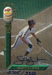 Scott Shores autographed baseball card Arizona State 1994 Signature Rookies #P9