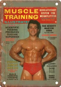 Muscle Training Weightlifting Marvin Eder 12" x 9" Reproduction Metal Sign W49 - Picture 1 of 1