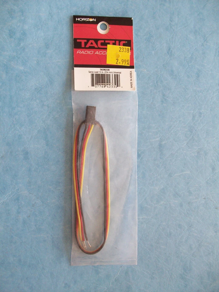 GENUINE TACTIC 2330 SERVO LEAD 10'' UNIVERSAL FUTABA TACM2330 NIP - Image 1 of 1
