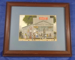 Jack Meyers Folk Art Matted Framed Print 5x7 Framed Under Glass General Store - Picture 1 of 6