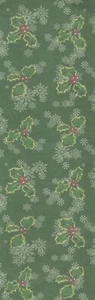 Holly Leaves & Berries #2 decorative paper, laminated bookmark - Foto 1 di 1