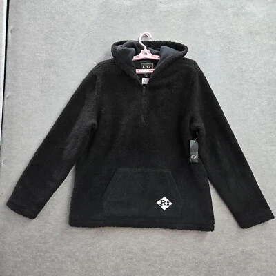FOX Women Hoodie XL Black Road Raider Sherpa PO HDY Sherpa Long Sleeve 1/4 Zip - Image 1 of 4