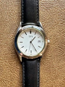 Ford Motor Company TFX Bulova Mens Wrist Watch Leather Band 20 Year Anniversary - Picture 1 of 8