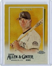 2020 Topps Allen & Ginter Chrome TODD HELTON Gold Refractor /50 - Rockies