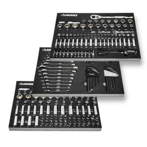 Husky 244 Pezzi 72 Denti Cricchetto Metrico Chiave a bussola Avvitatore Meccanico Tool Set - Foto 1 di 12