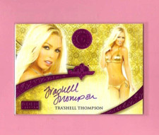 2016 BENCHWARMER TRASHELL THOMPSON PURPLE AUTO CARD NRMT-MT