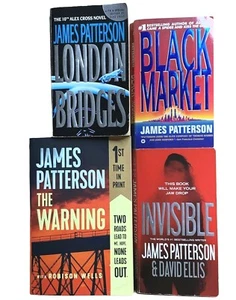 James Patterson Lot 4: Black Market, London Bridges, The Warning, Invisible - Picture 1 of 2