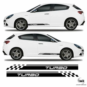 Turbo Racing Seitenstreifen Vinyl Aufkleber Aufkleber Grafik für Alfa Romeo Giulietta - Bild 1 von 3