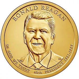 2016 D Ronald Reagan Presidential Dollar From Mint Roll - Picture 1 of 5