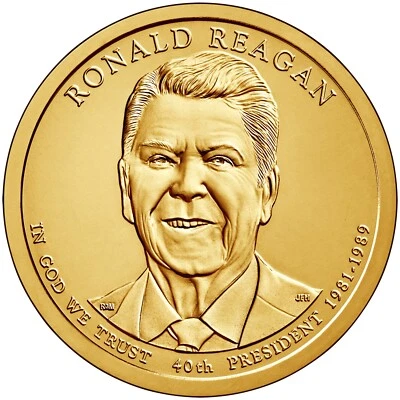 2016 D Ronald Reagan Presidential Dollar From Mint Roll - Image 1 of 4