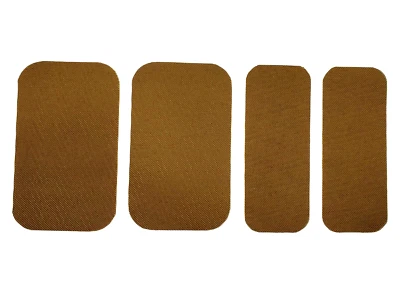 4-PK Mil-Spec Coyote Tan Cordura 1000D *SEW ON Fabric Repair Patch Set - Image 1 of 4