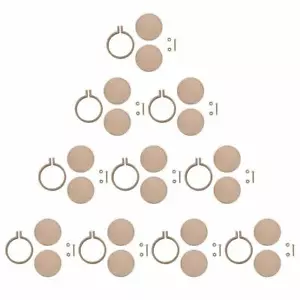 10pcs Mini Wood Hoops Frame Punched for Embroidery Cross Stitch Jewellery Making - Picture 1 of 28