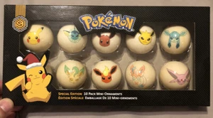 Official Pokemon Special Edition 10 Pack Mini Christmas Tree Ornaments HTF Eevee - Picture 1 of 2