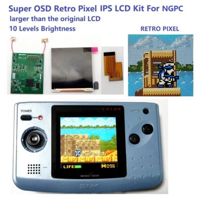 Retro Pixel IPS NGPC Backlight LCD Screen For NEOGEO Pocket Color Game Console - Image 1 of 4