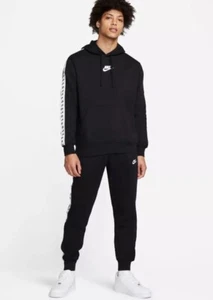 Nike Sportswear Essential Club Fleece Mens Hooded Full Tracksuit Black Size XL - Picture 1 of 9