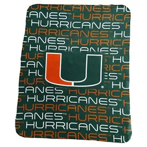 Miami Hurricanes Classic Fleece Blanket - Picture 1 of 1