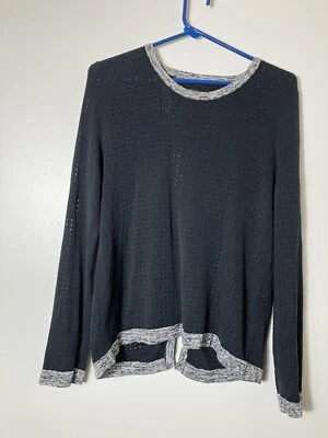 Top Rag & Bone para mujer talla M negro ojales espalda cruzada algodón informal oficina Foto 1 de 4