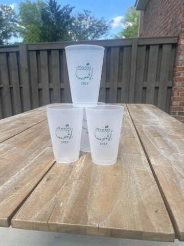 2023 Masters 16 oz frosted plastic glasses, cups - set of 4 Limited edition! Cover