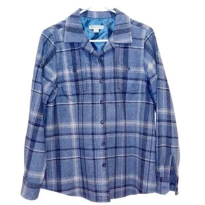 Pendleton blau kariertes Button Down Hemd 100 % Wolle Größe Medium - Bild 1 von 7