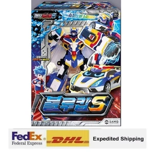 Metal Cardbot S BLUE COP S Police Car Transforming Robot Figure Car Toy+EXPRESS - Picture 1 of 9