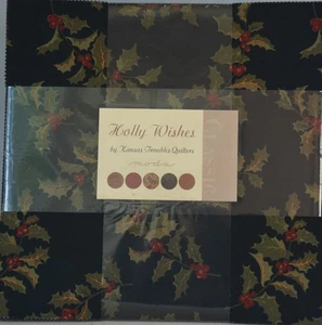 OOP MODA "Holly Wishes" Layer Cake by Kansas Troubles (42) 10"x10" HTF - Picture 1 of 3