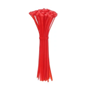 12 Inch Releasable Cable Ties Adjustable Zip Ties Red 100Pcs - Afbeelding 1 van 6