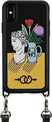 Capa telefone gravidade zero compatível com iPhone X/XS com alça - Design bordado - Imagem 1 de 4