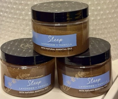 3 X New Bath & Body Works AROMATHERAPY Sleep LAVENDER VANILLA Sugar Scrub 13 oz - Image 1 of 3