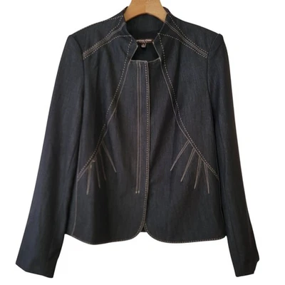 Adrienne Vittadini Design Blazer Suit Jacket Size 8 NWOT Charcoal Gray - Image 1 of 4