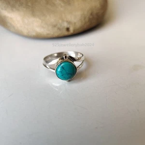Awesome Turquoise Gemstone Ring 925 Sterling Silver Wedding Gift Ring PG5891 - Picture 1 of 4