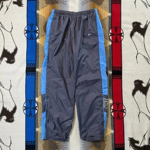 Felpa Vintage Y2K Nike Swishy Taglia Large Grigio Blu Palestra Allenamento Sollevamento - Foto 1 di 8