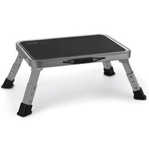 Foldable Step Stool Adjustable with a Non-Slip Platform Ladder Thick Rubber Feet - Picture 1 of 7
