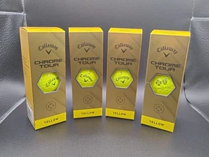 Callaway Chrome Tour Yellow 2024 Golf Balls - 1 Dozen - Picture 1 of 1