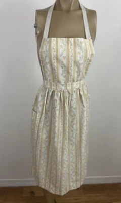 Delantal de cocina vintage babero completo floral cottagecore lazo trasero comercio esposa hornear Foto 1 de 4