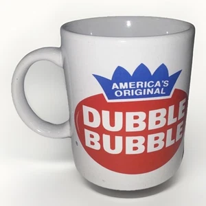 Double Bubble Chewing Gum Advertising Coffee Cup Mug White Logo - Picture 1 of 4