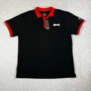 Le Tigre Poloshirt Herren XL Rücken Rot Big Tiger Baumwolle Dead Stock Vintage - Bild 1 von 10