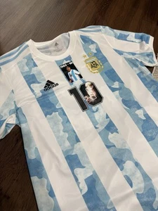 2019/20 Adidas Argentina Home Jersey Maradona Tribute Jersey Size Large - Picture 1 of 5