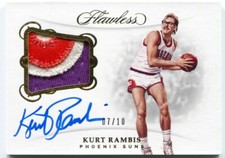 18-19 Panini Flawless Kurt Ramibs Autograph Gold 3 Color Patch Auto #/10