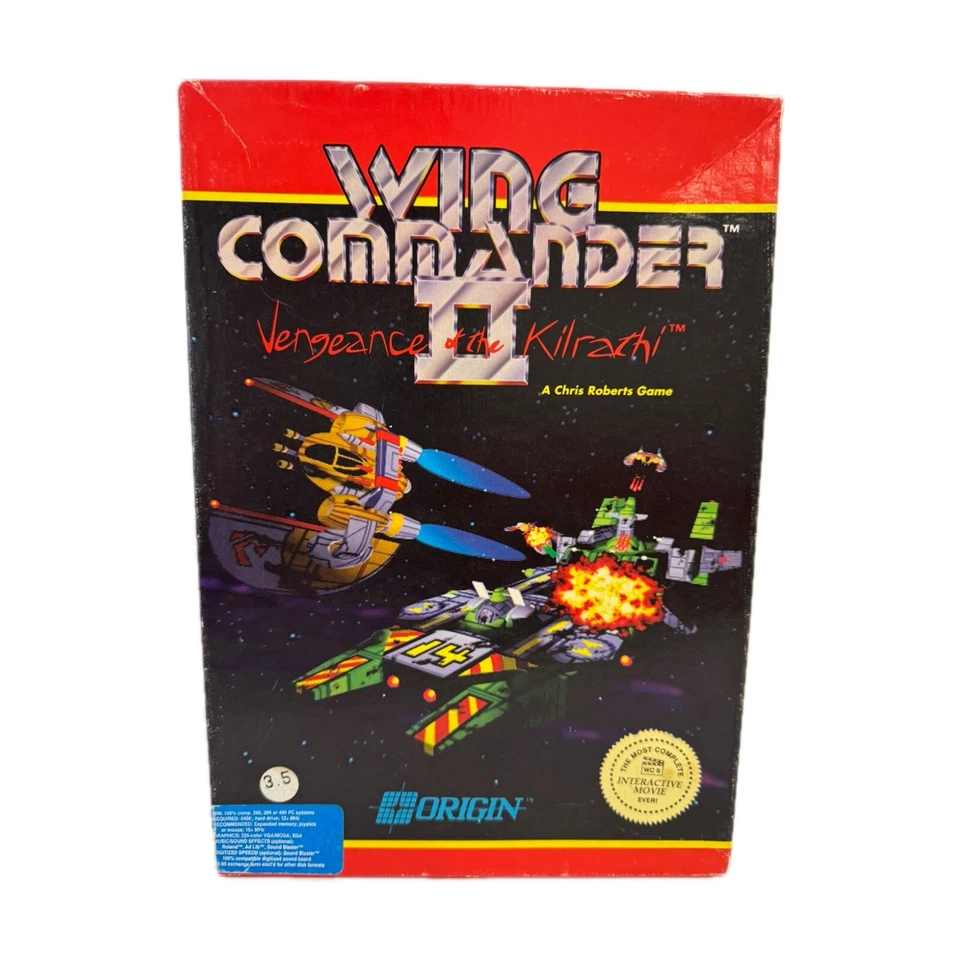Wing Commander II Vengeance of The Kilrathi IBM Big Box ONLY 3.5" Origin (1991) - Image 1 of 4