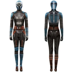Star Wars The Mandalorian 3 Bo-Katan Kryze Mask Jumpsuit Adult Kids Bodysuit New - Picture 1 of 5