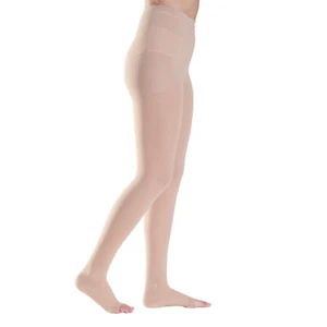 MEDIVEN PLUS 211/212 WOMEN'S COMPRESSIVE COLLANT CL2 OPEN TOE NUDE - Picture 1 of 2