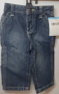 New Oshkosh B' gosh Youth's Size 6M Medium Wash Denim Blue Carpenter Baby Jeans - Picture 1 of 2