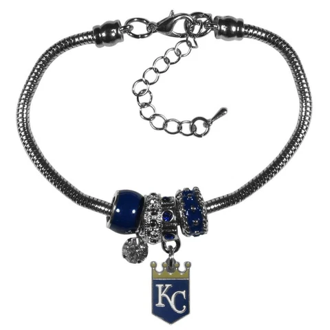 Kansas City Royals Euro Bead Style Bracelet [NEW] MLB Wrist Jewelry Necklace Cover