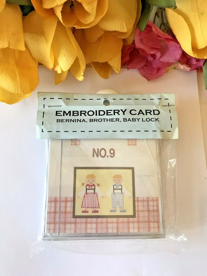 NEW! Embroidery Card No.9-BERNINA,BROTHER,BABY LOCK-Home & Flowers-ORIG $85.00  - Image 1 of 3