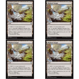 4 x BLIGHTED STEPPE Battle for Zendikar MTG Land - Unc - Picture 1 of 1