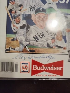 RAY DANDRIDGE NEW YORK YANKEES 1988 OLD TIMERS DAY PROGRAM HAND SIGNED COA PSA - Picture 1 of 2