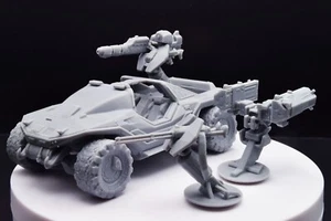 Halo Warthog Chaingun + Gauss + Launcher Miniature-Resin 3D Printed-Wargame/D&D - Picture 1 of 19